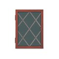 United Visual Products Sliding Door 8" Wood Framed Display Case, UVDC1650-OAK-BLSPRU UVDC1650-OAK-BLSPRU